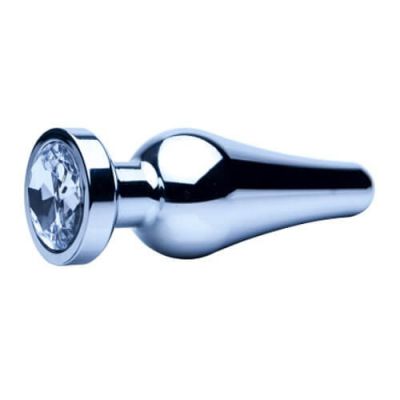 Precious Metals Smooth Silver Butt Plug Medium