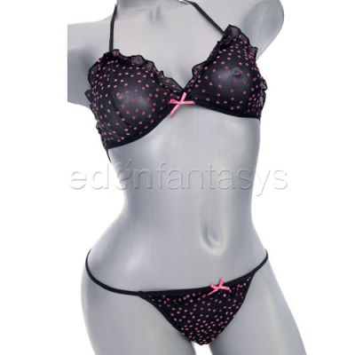 Erotique polka dot bikini set