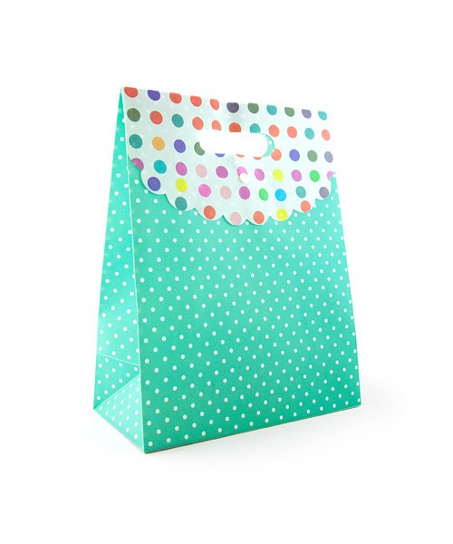 Polka dot gift tote large