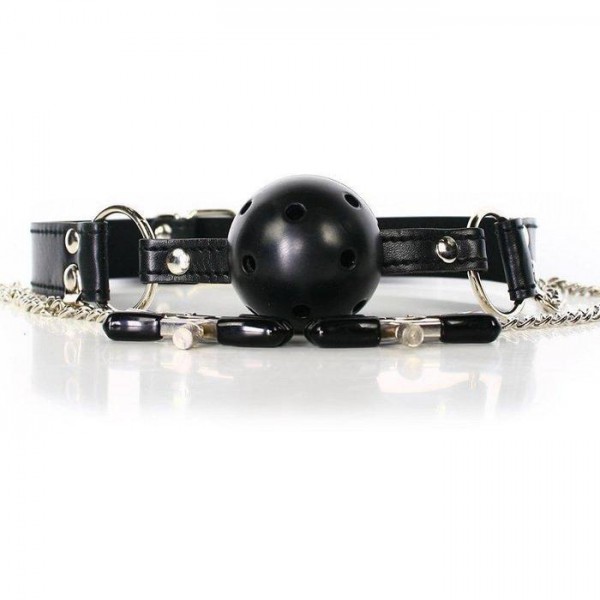 Ball Gag with Nipple Clamps