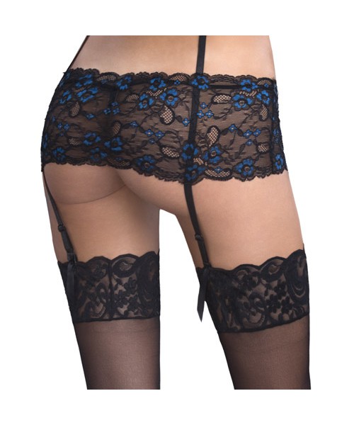 Tres Sexy gartered chemise with g-string