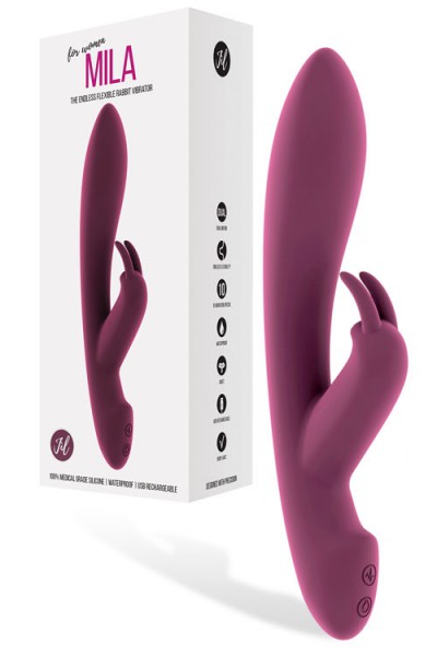 JÌL Mila Deluxe 8.7" Flexible Rabbit Vibrator