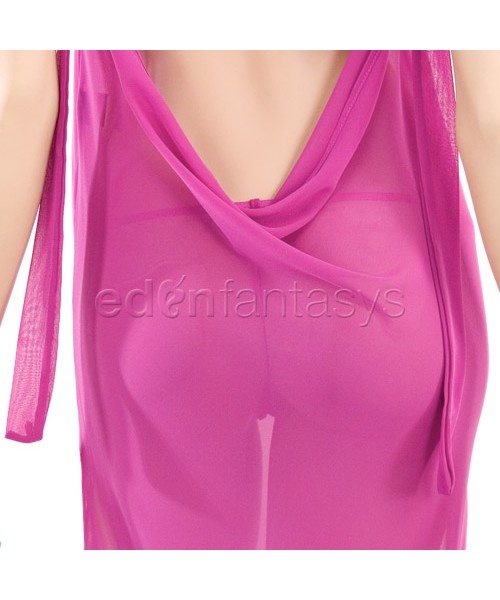Loungerie gown and g-string