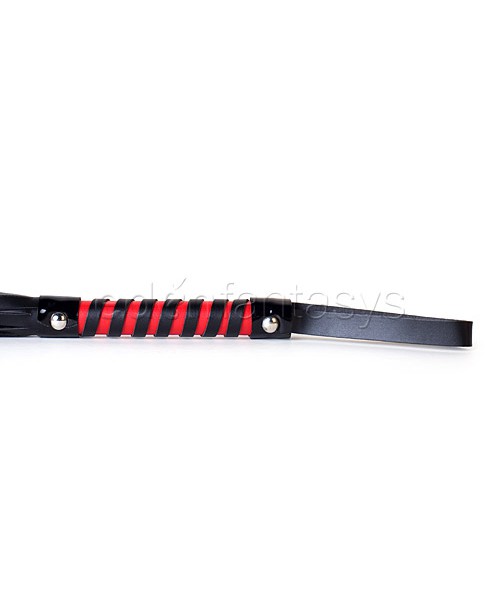 Sex and Mischief red and black stripe flogger — image 2 of 4