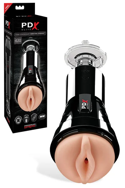 Pipedream Realistic Vibrating 9.2" Masturbator with Suction Base