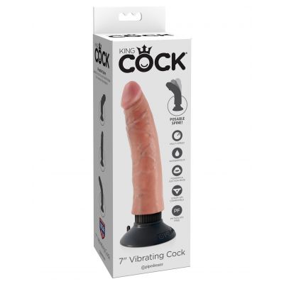 King Cock 7 in Vibrating Cock