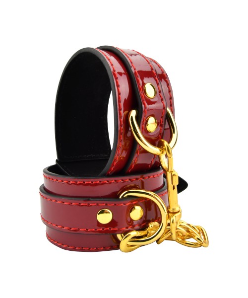 Bound to Please Red Wrist Cuffs