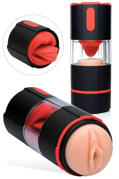 LoveBotz 8.5" Vibrating Masturbator with Flicking Tongue — image 7 of 12