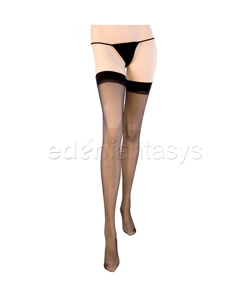 Sheer backseam stockings