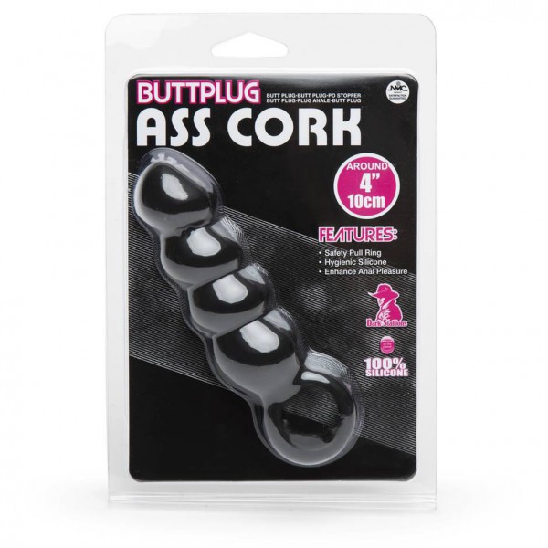 Beaded Silicone Butt Plug with Finger Loop