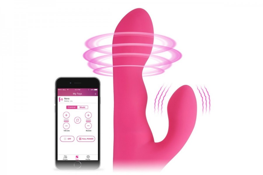 Lovense Nora App Controlled Rotating Rabbit Vibrator