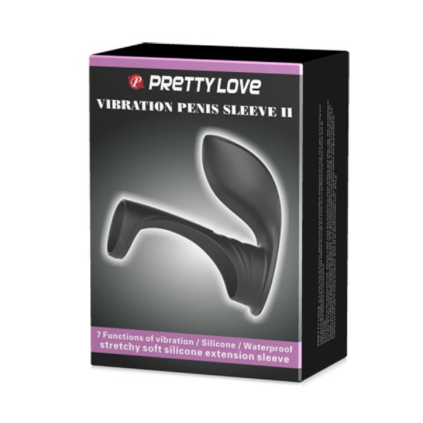 Rechargeable Vibrating Penis Sleeve 2 (Black)