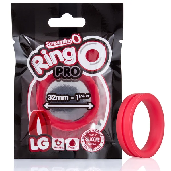 Screaming O RingO Pro LG Red Cock Ring — image 9 of 13