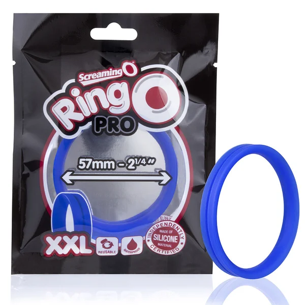 Screaming O RingO Pro XXL Blue Cock Ring — image 8 of 12
