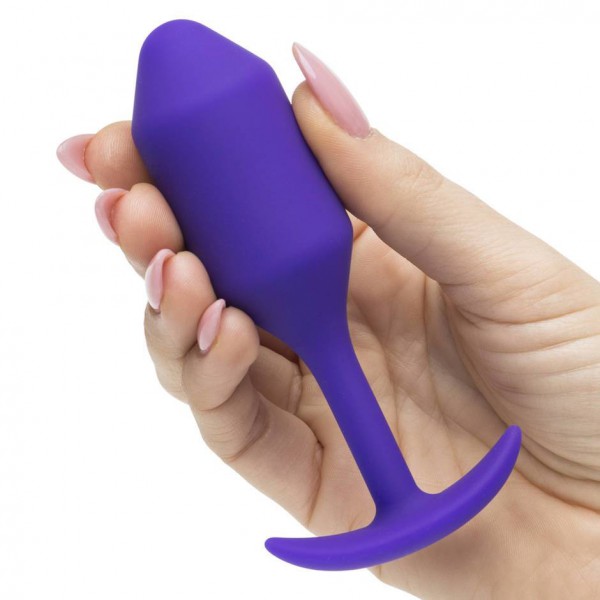 b-Vibe Snug Plug 2 Medium Weighted Silicone Butt Plug 4 Inch