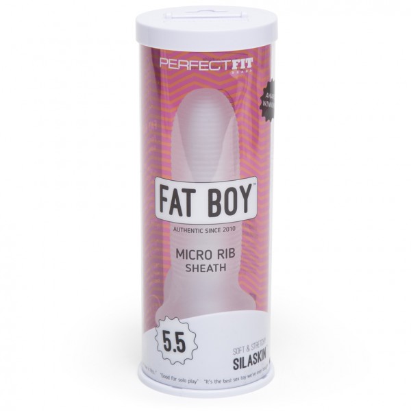 Perfect Fit Fat Boy Micro Ribbed 5.5 Inch Penis Sleeve with Ball Loop