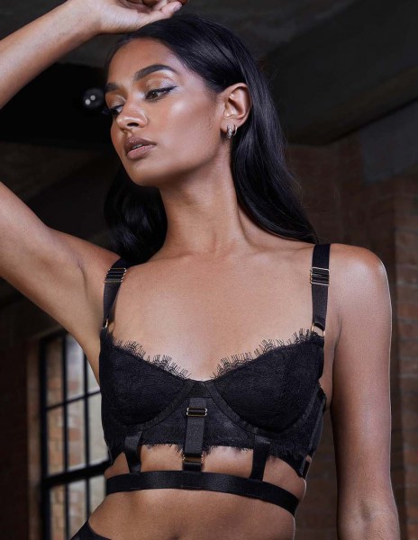 HUSTLER Lace Cage Bra