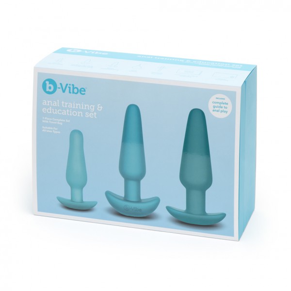 b-Vibe Rechargeable Anal Training and Education Butt Plug Set (5 Piece)