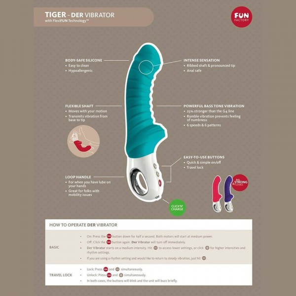 Fun Factory G5 Tiger Rechargeable G-Spot Vibrator