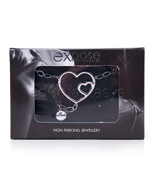 Double hearts belly chain