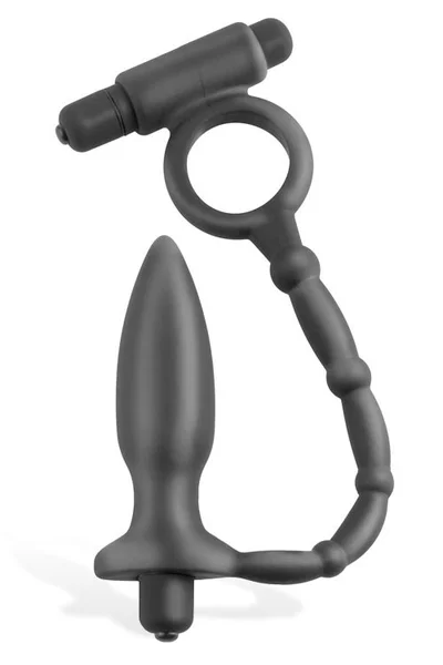 Pipedream Vibrating 4" Butt Plug With Cock Ring — image 2 of 2
