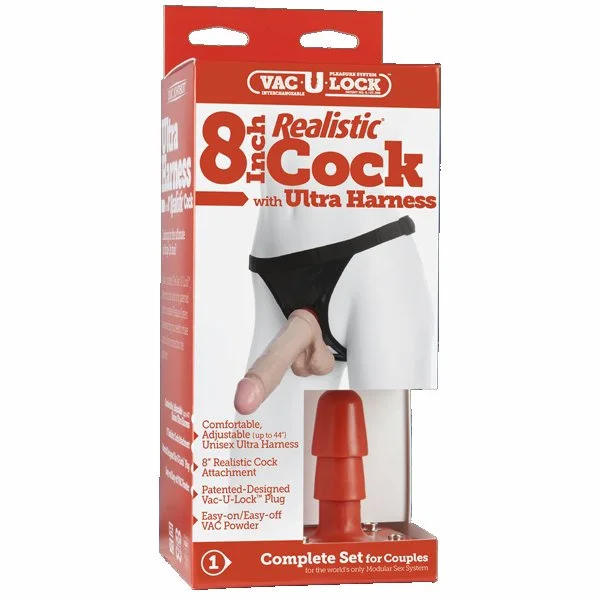 VacULock Ultra Harness 2 And Plug With 8 Inch Realistic Cock — image 18 of 19