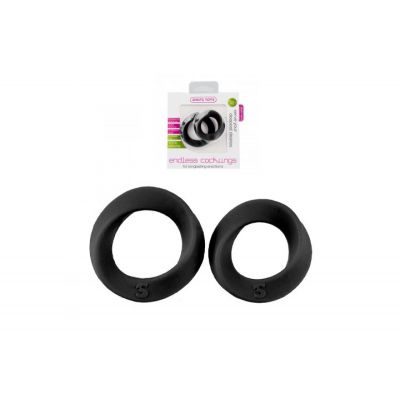 Endless Cockring Black Normal Big Size Set