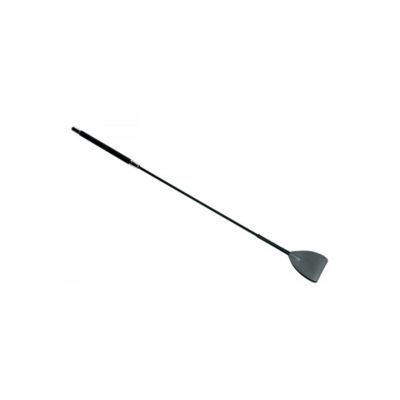 Shadow Grey Leather Riding Crop