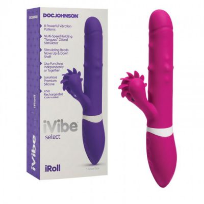 iVibe Select iRoll Rabbit Vibe with Clit Spinner