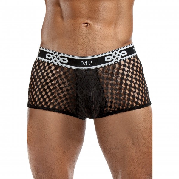Male Power Peep Show Mini Short Black - Small