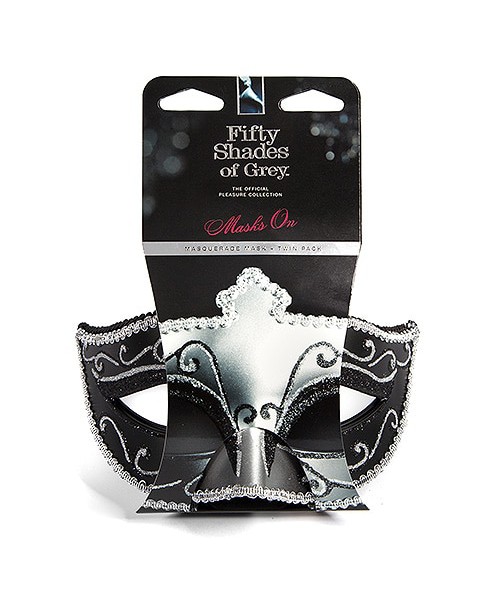 Fifty Shades of Grey Masks On Masquerade Mask (Twin Pack)