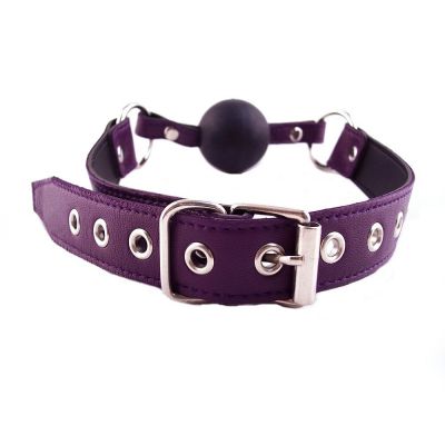 Harmony Purple Leather Ball Gag