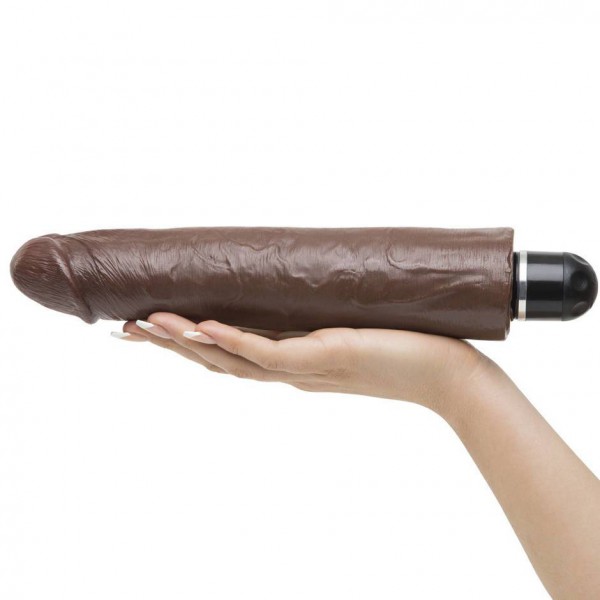 King Cock Whisper Quiet Realistic Dildo Vibrator 10 Inch