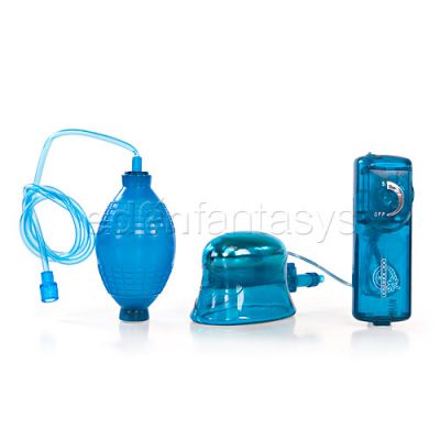 Vibrating clitoral and vaginal pump