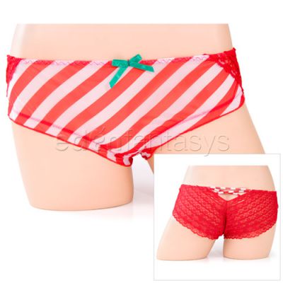 Lace ruffled tanga