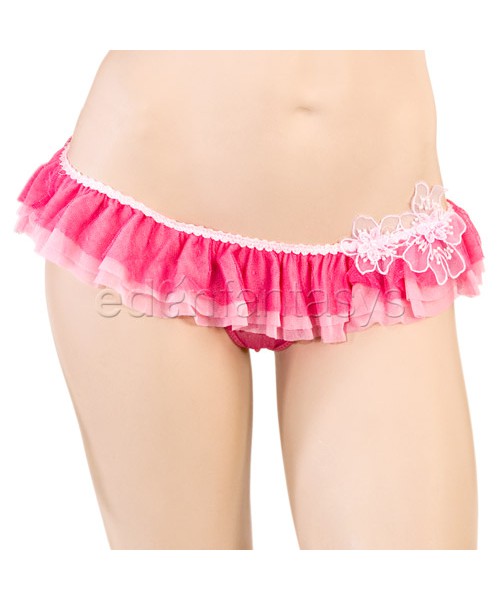 Sassy pink set with flower appliqué