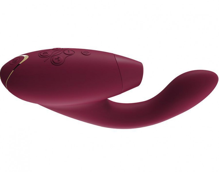 Womanizer Duo 8" Rabbit Vibrator with Pleasure Air Clitoral Stimulator