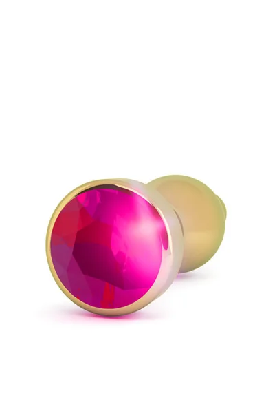 Shots Toys 3.5" Gold Butt Plug With Sapphire Detail — image 4 of 4
