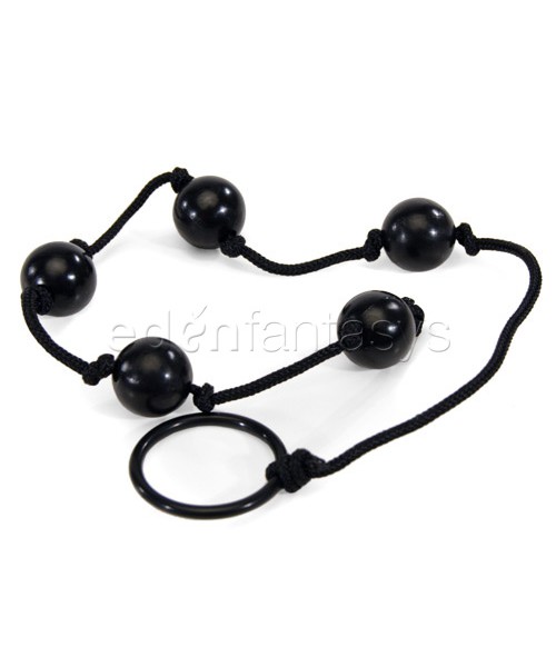 Onyx love beads