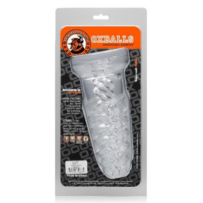 Screw D Super Squish Corkscrew Jackoff Toy Clear