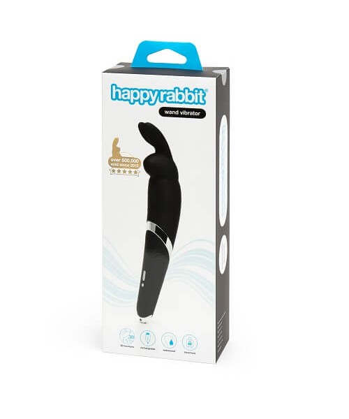 Happy Rabbit - Rechargeable Wand Vibrator (Black)