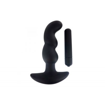 Master Series Onyx Silicone Vibrating Anal Plug