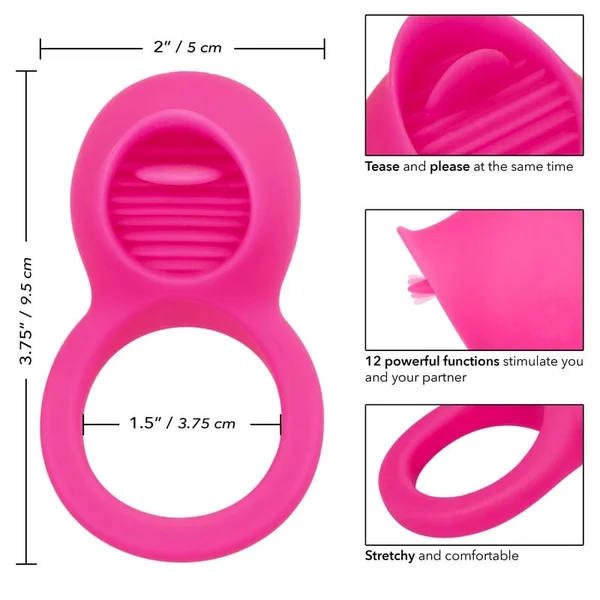Rechargeable Teasing Tongue Enhancer Cock Ring — image 12 of 14