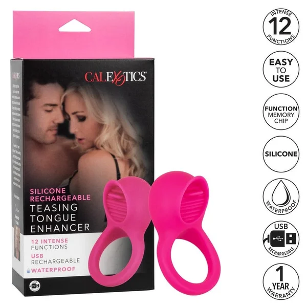 Rechargeable Teasing Tongue Enhancer Cock Ring — image 14 of 14