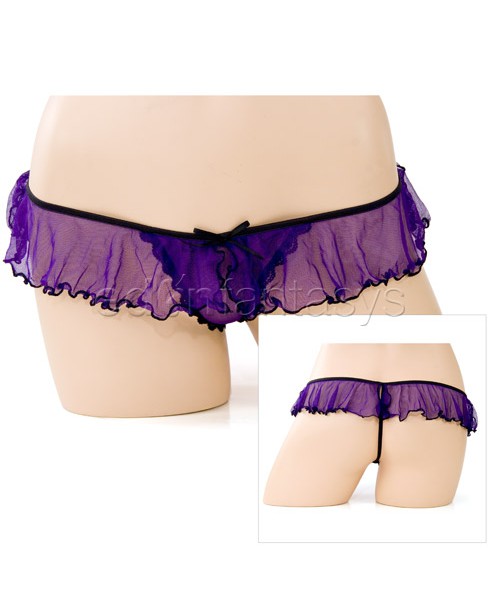Ruffled trim g-string