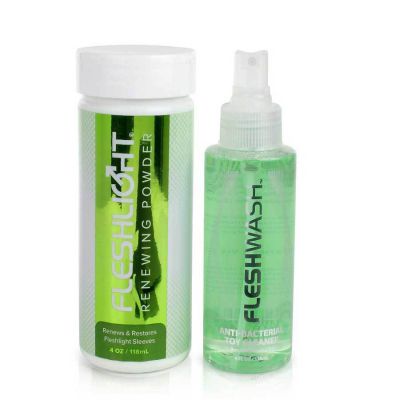 Fleshlight Anti Bacterial Toy Cleaner and Renewing Powder Set 4 oz