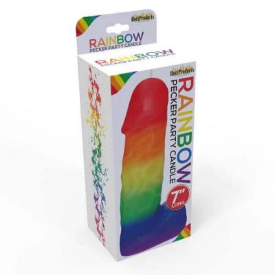 Rainbow Jumbo Pecker Candle