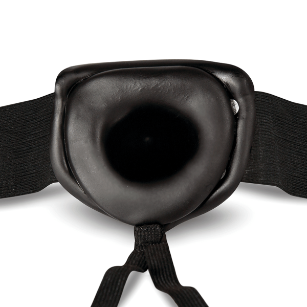 Thick 7 Inch Realistic Black Hollow Strap On Penis Sleeve by Dr. Skin