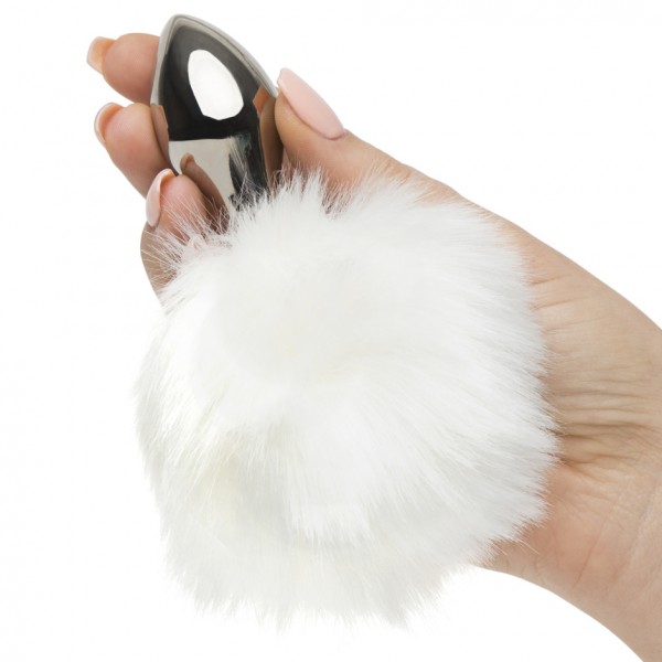 EasyToys Small Aluminium Faux Fur Bunny Tail Butt Plug — image 4 of 10