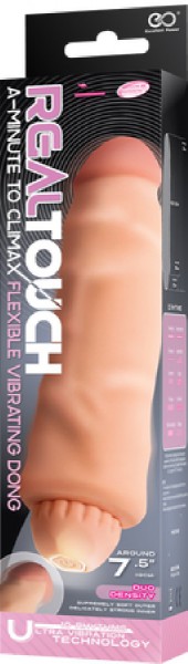 Flexible Vibrating Dong 7.5" (Flesh)